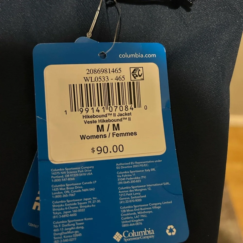 Columbia Navy Hooded Outdoor Jacket - Picture 6 of 6